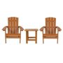 Alamont Home - Charlestown Indoor/Outdoor Adirondack Style Side Table and 2 Chair Set in - Teak - Image 1