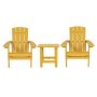 Alamont Home - Charlestown Indoor/Outdoor Adirondack Style Side Table and 2 Chair Set in - Yellow - Image 1