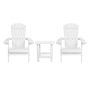 Alamont Home - Charlestown Outdoor Rectangle Cottage Resin 3 Piece Patio Set - White - Image 1