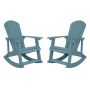 Alamont Home - Savannah Adirondack Poly Resin Rocking Chairs for Indoor/Outdoor Use in - 2 Pack - Sea Foam - Image 1
