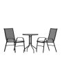 Alamont Home - Brazos Outdoor Round Contemporary 3 Piece Patio Set - Black ALA-UMI1-482168 - Image 1