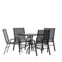 Alamont Home - Brazos Outdoor Square Contemporary 5 Piece Patio Set - Black - Image 1