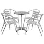 Alamont Home - Lila Outdoor Round Contemporary 5 Piece Patio Set - Aluminum ALA-UMIB-138373 - Image 1