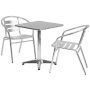 Alamont Home - Lila Outdoor Square Contemporary 3 Piece Patio Set - Aluminum ALA-UMIB-138376 - Image 1