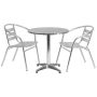 Alamont Home - Lila Outdoor Round Contemporary 3 Piece Patio Set - Aluminum ALA-UMIB-138380 - Image 1