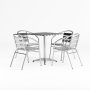 Alamont Home - Lila Outdoor Square Contemporary 5 Piece Patio Set - Aluminum ALA-UMIB-138385 - Image 1