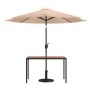 Alamont Home - Lark Outdoor Rectangle Modern 3 Piece Patio Set - Tan - Image 1