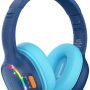 Tronsmart - Active Noise Cancelling Wireless Headphones with 74/85/93dB Safe Volume, LED Lights, 70H Playtime Over-Ear ANC Headsets - Navy Blue - Image 1