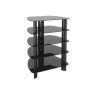 CorLiving - Smoked Glass Component Stand - Black - Image 1