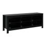 CorLiving - Contemporary TV Stand with Open Shelves for Most TVs up to 85" - Black Ravenwood - Image 1
