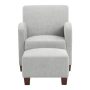 OSP Home Furnishings - Aiden Chair & Ottoman Herringbone - Smoke - Image 1