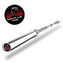 Costway - 1000 lb Olympic Chromed Weight Bar 7' Olympic Barbell Multipurpose Weightlifting - Silvr/White - Image 1