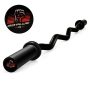 Costway - 48''Phosphate Steel Olympic EZ Curl Bar 28mm Grip Home Gym Fitness Equipment - Black - Image 1