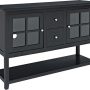 Walker Edison - Transitional TV Stand / Buffet for TVs up to 55" - Black - Image 1