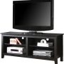 Walker Edison - Rustic Wood TV Stand for TVs up to 60" - Black - Image 1