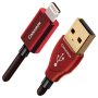 AudioQuest - Cinnamon 4.9' Lightning-to-USB Charge-and-Sync Cable (Black) /Red - Image 1