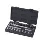 GEARWRENCH Pass-Thru 3/8 in. Drive 6-Point SAE/Metric Locking Flex-Head Ratchet and Socket Mechanics Tool Set (23-Piece) - Image 1