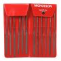 Crescent Nicholson 4 in. Miniature 0-Cut Swiss Pattern Assorted File Set with Pouch (12-Piece) - Image 1