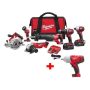 Milwaukee M18 18V Lithium-Ion Cordless 6-Tool Combo Kit W/ Free M18 1/2 in. Impact Wrench - Image 1