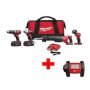 Milwaukee M18 18V Lithium-Ion Cordless Hammer Drill/Impact/Sawzall/Light Combo Kit (4-Tool) with LED Flood light - Image 1