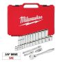 Milwaukee 3/8 in. Drive SAE Ratchet and Socket Mechanics Tool Set (28-Piece) - Image 1