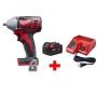 Milwaukee M18 18V Lithium-Ion Cordless 3/8 in. Impact Wrench W/ Friction Ring W/ M18 Starter Kit (1) 5.0Ah Battery & Charger - Image 1