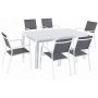 Harper 7-Piece Aluminum Outdoor Dining Set with 6-Sling Chairs and a 78 in. x 40 in. Dining Table - Image 1