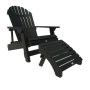 Highwood King Hamilton Black 2-Piece Recycled Plastic Outdoor Seating Set - Image 1