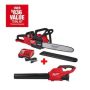Milwaukee M18 FUEL 16 in. 18- volt Lithium-Ion Brushless Battery Chainsaw Kit with M18 GEN II FUEL Blower - Image 1