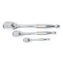 GEARWRENCH 1/4 in., 3/8 in. and 1/2 in. Drive 90-Tooth Teardrop Ratchet Set (3-Piece) - Image 1