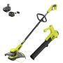 RYOBI ONE+ 18V Cordless Battery String Trimmer and Blower Combo Kit (2-Tools) with 4.0 Ah Battery and Charger - Image 1