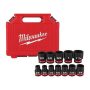 Milwaukee SHOCKWAVE 1/2 in. Drive SAE 6 Point Impact Socket Set (12-Piece) - Image 1