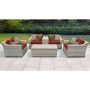 TK CLASSICS Fairmont 6-Piece Wicker Outdoor Seating Group with Terracotta Red Cushions - Image 1