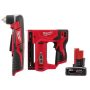 Milwaukee M12 12-Volt Lithium-Ion Cordless 3/8 in. Right Angle Drill with M12 3/8 in. Crown Stapler and 6.0 Ah XC Battery Pack - Image 1