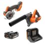RIDGID 18V Compact Blower Kit with 2.0 Ah Battery and Charger with SubCompact Brushless Cordless 3 in. Multi-Material Saw - Image 1