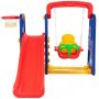 Costway 3 in 1 Junior Children Climber Slide Swing Seat Basketball Hoop Playset - Image 1