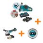 Makita 18V X2 (36V) LXT Brushless 9 in. Power Cutter Kit, 4 Batteries (5.0 Ah) w/18V LXT Grinder and 9 in. Diamond Blade - Image 1