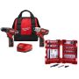 Milwaukee M12 12V Lithium-Ion Cordless Drill Driver/Impact Driver w/Two 1.5Ah Batteries, Charger (2-Tool) & 45pc Bit Kit - Image 2