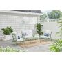 Hampton Bay Sunnymead 4-Piece Metal Outdoor Chat Set with Bright White Cushions - Image 1