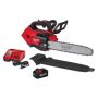 Milwaukee M18 FUEL 14 in. 18V Lithium-Ion Brushless Cordless Battery Top Handle Chainsaw Kit with 8.0 Ah Battery & Rapid Charger - Image 1