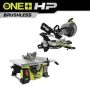 RYOBI ONE+ HP 18V Brushless Cordless 2-Tool Combo Kit with Miter Saw and Compact Portable Jobsite Table Saw (Tools Only) - Image 1