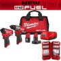 Milwaukee M12 FUEL 12-Volt Cordless Hammer Drill & Impact Driver Combo Kit with Impact Duty Driver Alloy Steel Bit Set (50-Piece) - Image 1