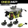 RYOBI ONE+ HP 18V Brushless Cordless 8-1/4 in. Compact Portable Jobsite Table Saw Kit with (3) 4.0 Ah Batteries and Charger - Image 1