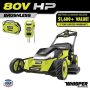 RYOBI 80V HP Brushless Battery Cordless Electric 30 in. Multi-Blade Mower with Battery and Charger - Image 2