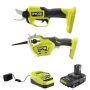 RYOBI ONE+ HP 18V Brushless Cordless Pruner and Cordless Pruning Reciprocating Saw with 2.0 Ah Battery and Charger - Image 2