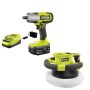 RYOBI ONE+ 18V Cordless 2-Tool Combo Kit with 1/2 in. Impact Wrench, 10 in. Random Orbit Buffer, 4.0 Ah Battery, and Charger - Image 1
