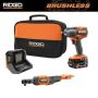 RIDGID 18V Brushless Cordless 2-Tool Combo Kit w/ 1/2 in. Impact Wrench, 3/8 in. Ratchet, 4.0 Ah MAX Output Battery and Charger - Image 1
