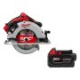 Milwaukee M18 18V Lithium-Ion Brushless Cordless 7-1/4 in. Circular Saw with 5.0Ah Battery - Image 1