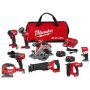 Milwaukee M18 FUEL 18-Volt Lithium-Ion Brushless Cordless Combo Kit (5-Tool) with Compact Router, Jig Saw and 18-Gauge Brad Nailer - Image 1