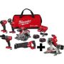 Milwaukee M18 FUEL 18-Volt Lithium-Ion Brushless Cordless Combo Kit (5-Tool) with 10 in Dual Bevel Sliding Compound Miter Saw - Image 1